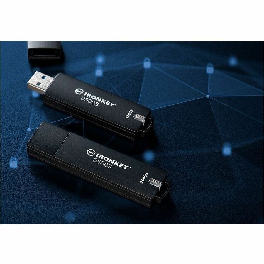 Kingston IronKey D500S 128GB USB 3.2 (Gen 1) Type A Flash Drive IKD500S/128GB