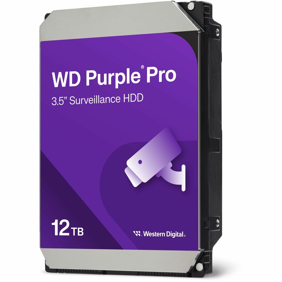 Western Digital Purple Pro WD121PURP 12 TB Hard Drive - 3.5" Internal - SATA (SATA/600) - Conventional Magnetic Recording (CMR) Method WD121PURP