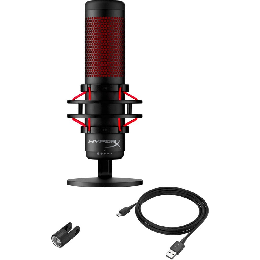 HyperX QuadCast Electret Condenser Microphone - Black, Red 4P5P6AA
