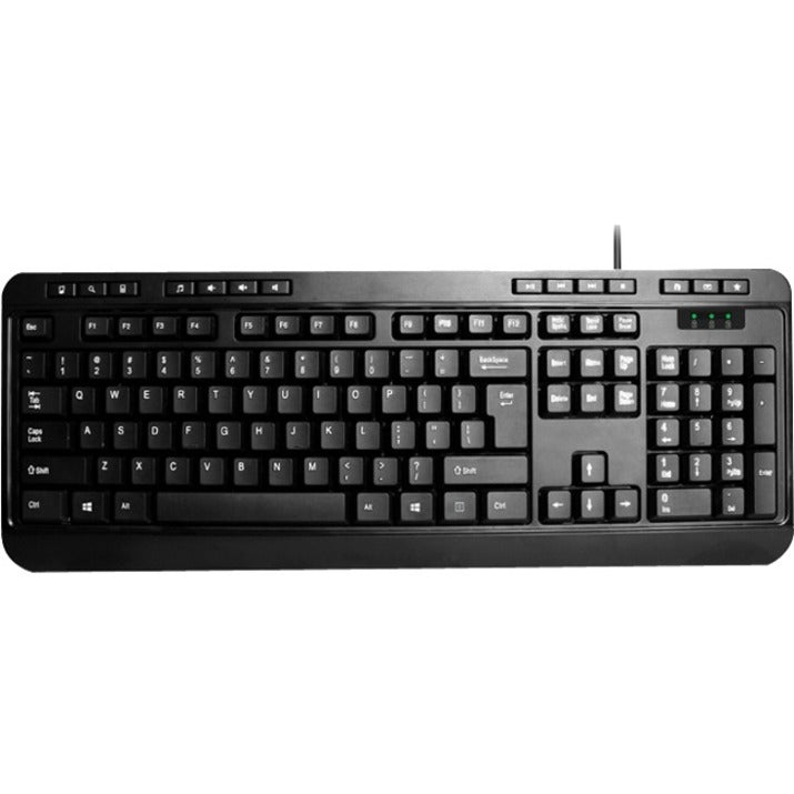 Adesso Spill-Resistant Multimedia Desktop Keyboard (USB) AKB-132UB