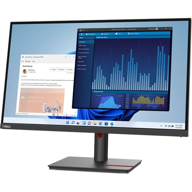 Lenovo ThinkVision T27p-30 27" Class Webcam 4K UHD LCD Monitor - 16:9 - Black 63A9GAR1US
