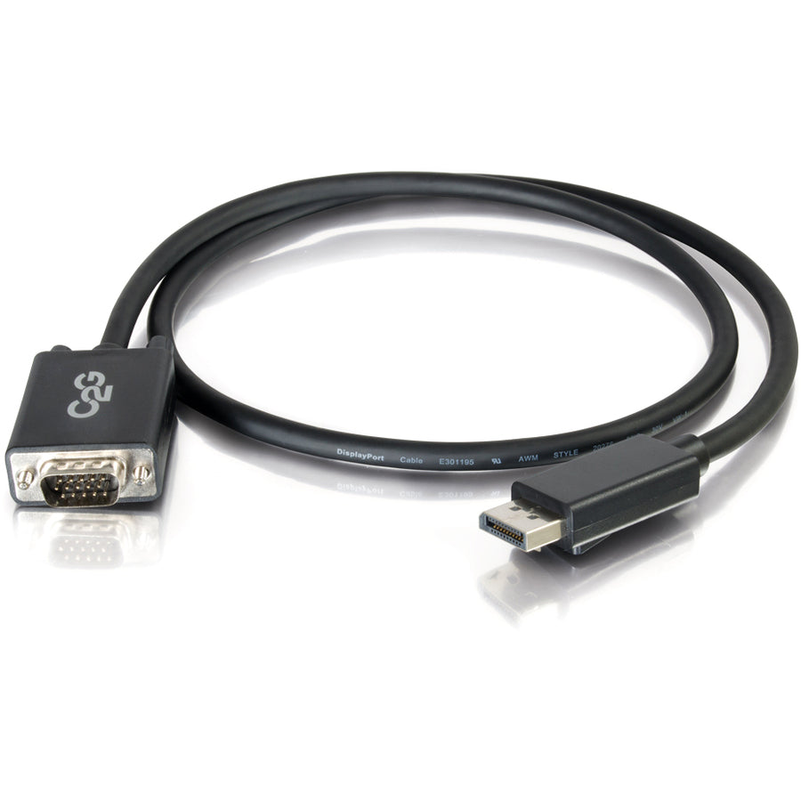 C2G 6ft DisplayPort to VGA Adapter - DP to VGA Video Adapter Cable - DisplayPort 1.2 - 1080p - M/M 54332