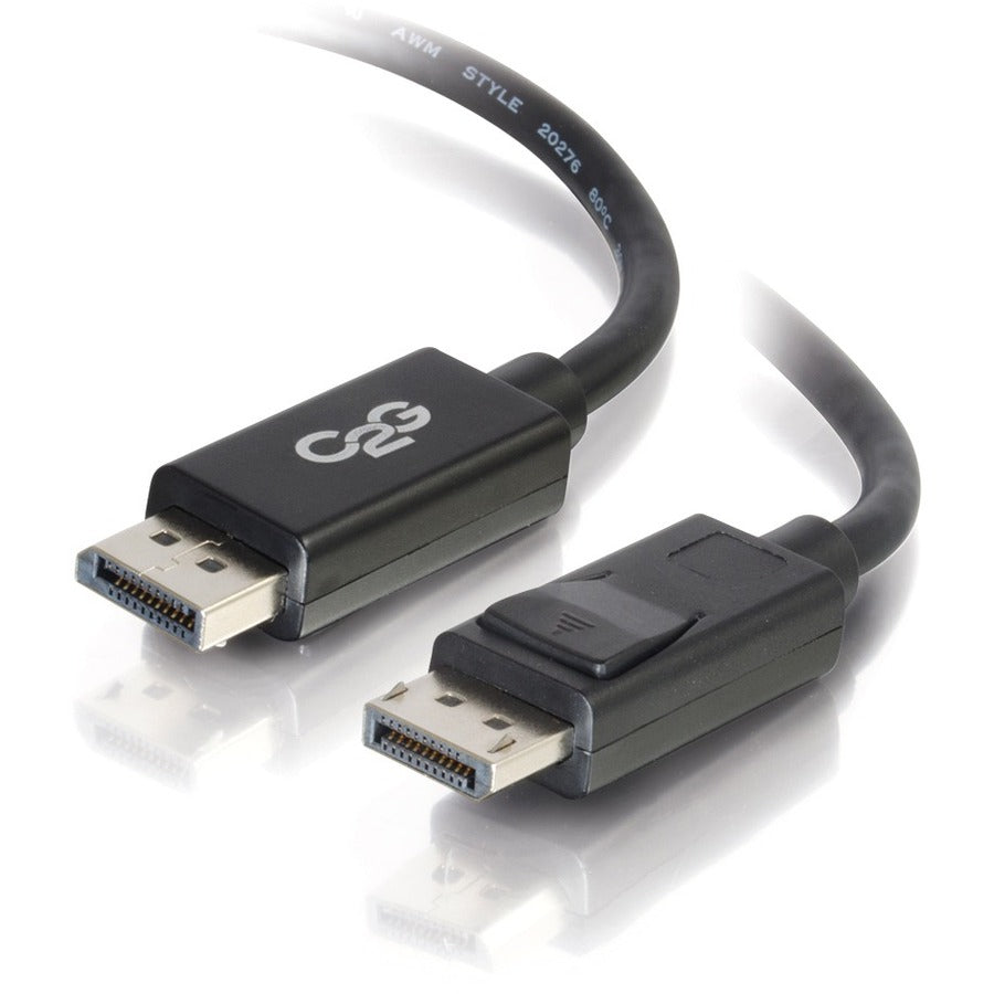 C2G 10ft DisplayPort Cable with Latches 8K UHD M/M - Black 54402