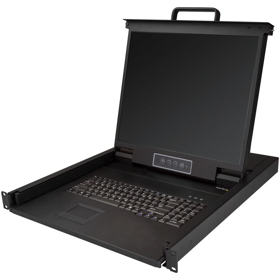StarTech.com Rackmount KVM Console - 1U 19" LCD Monitor Single Port VGA KVM Server Rack Drawer includes Cables & Hardware - USB Support RKCONS1901
