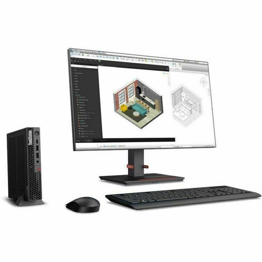 Lenovo ThinkStation P3 30H00013US Workstation - 1 x Intel Core i7 13th Gen i7-13700T - vPro Technology - 16 GB - 512 GB SSD - Tiny - Black 30H00013US