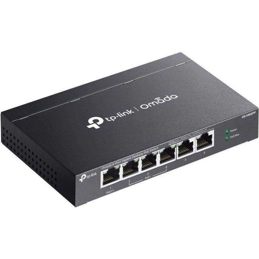 TP-Link Omada 6-Port Gigabit Desktop Switch with 3-Port PoE+ and 1-Port PoE++ DS106GPP
