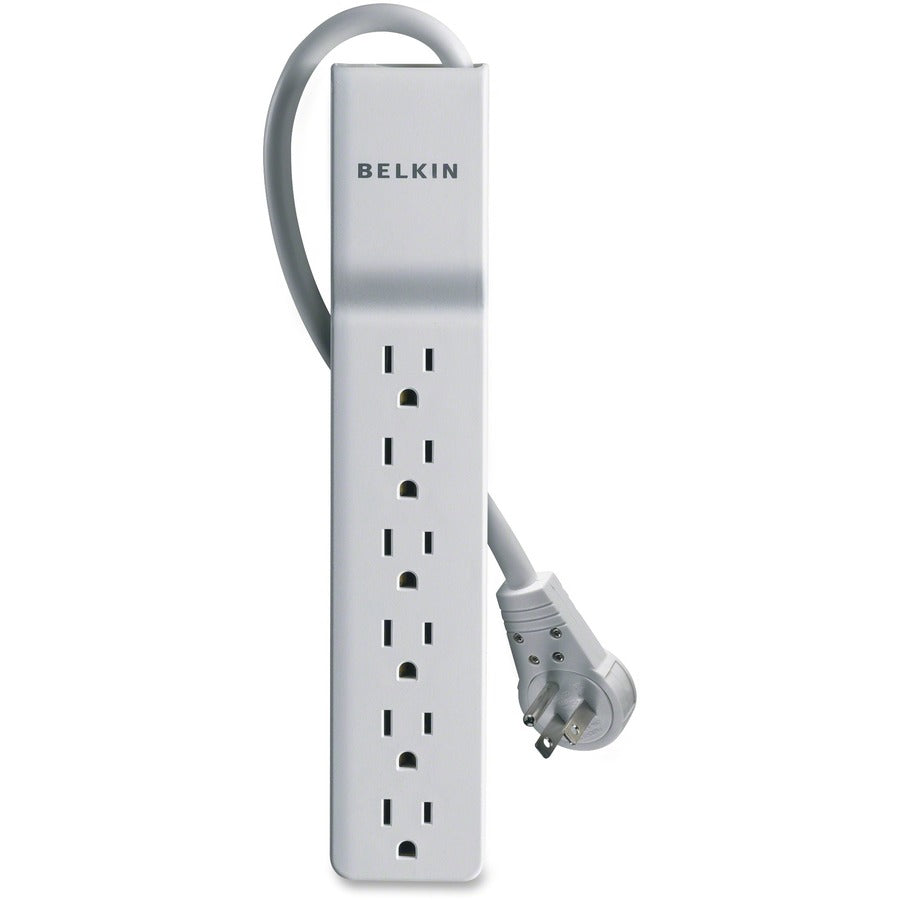 Belkin 6 Outlet Home/Office Surge Protector -Rotating plug - 8 foot cord - White -720 Joules BE10600008R