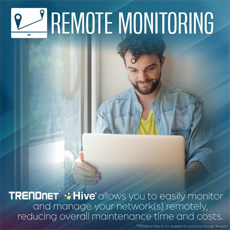 TRENDnet 6-Outlet Managed PDU, Rackmount Power Distribution Unit, 1 x NEMA 5-15R Bypass Power Outlet, 1 x Gigabit RJ-45 Port, Overload Protection, Surge Protection 2160J, Black, TPI-06 TPI-06