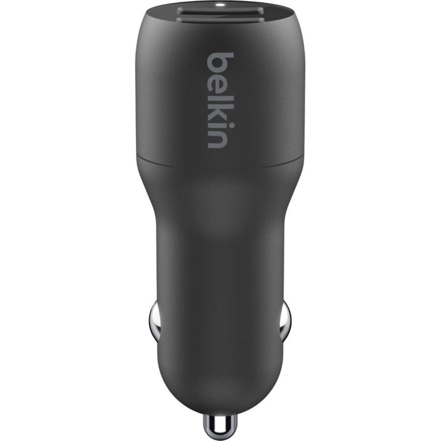 Belkin BoostCharge Dual USB-A Car Charger 24W + USB-A to Lightning Cable CCD001BT1MBK