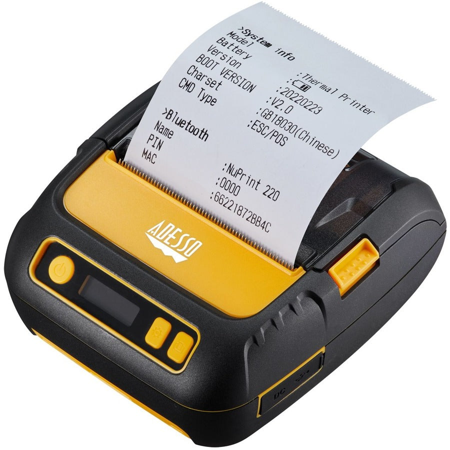 Adesso NuPrint NuPrint 320B Retail, Delivery, Restaurant, Pharmacy, Parking Ticket, Transportation & Logistic Direct Thermal Printer - Monochrome - Receipt Print - Bluetooth - Black NUPRINT 320B