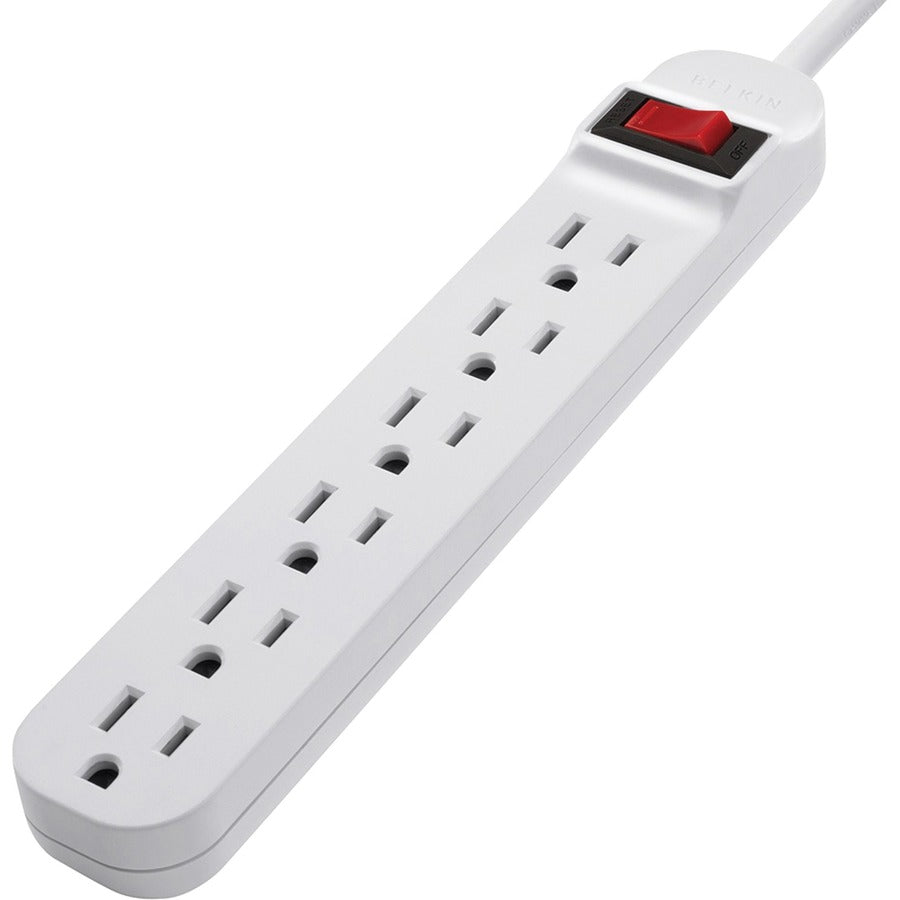 Belkin 6 Outlet Power Strip - 3 foot cord - White F9P609-03