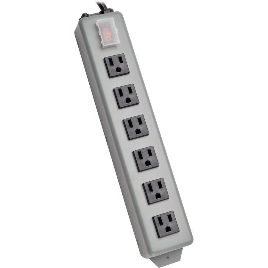 Tripp Lite by Eaton Industrial Power Strip Metal, Lighted Power Switch, 6-Outlet, 6 ft. (1.8 m) Cord 6SP