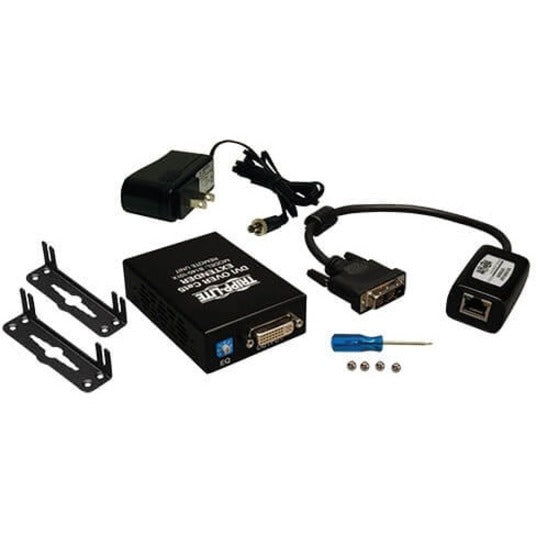 Tripp Lite by Eaton DVI over Cat5/6 Active Extender Kit, Box-Style Transmitter/Receiver for Video, Up to 200 ft. (60 m), TAA B140-101X