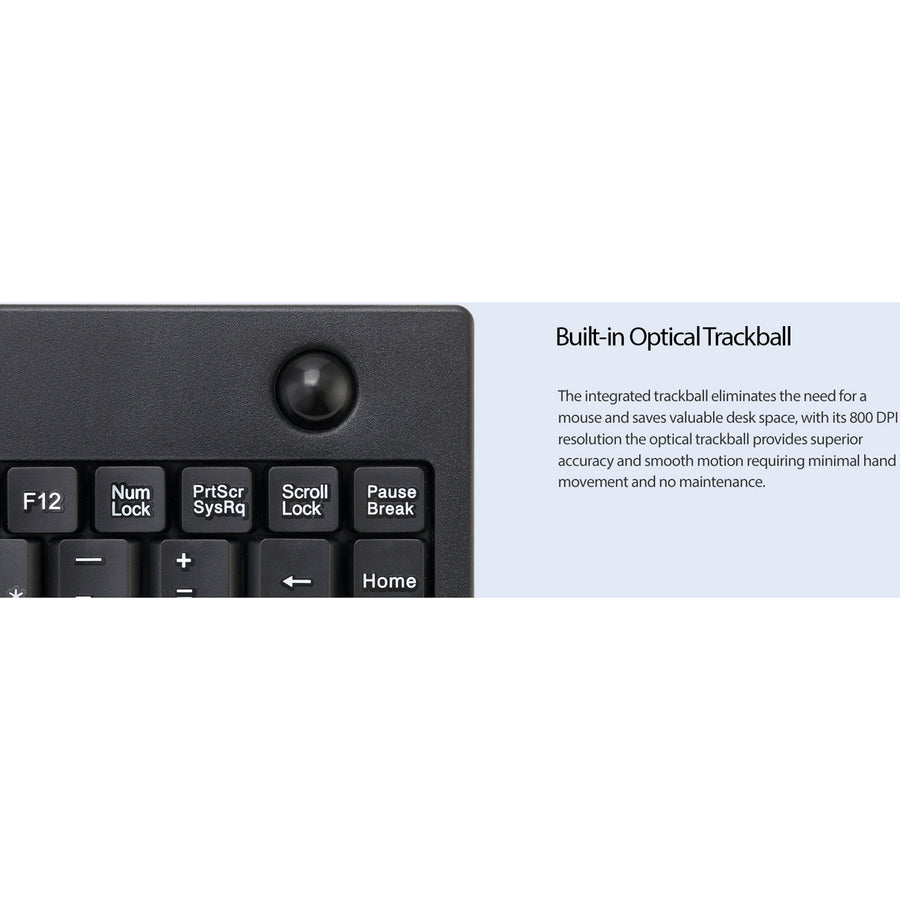 Adesso AKB-310UB Mini Trackball Keyboard AKB-310UB