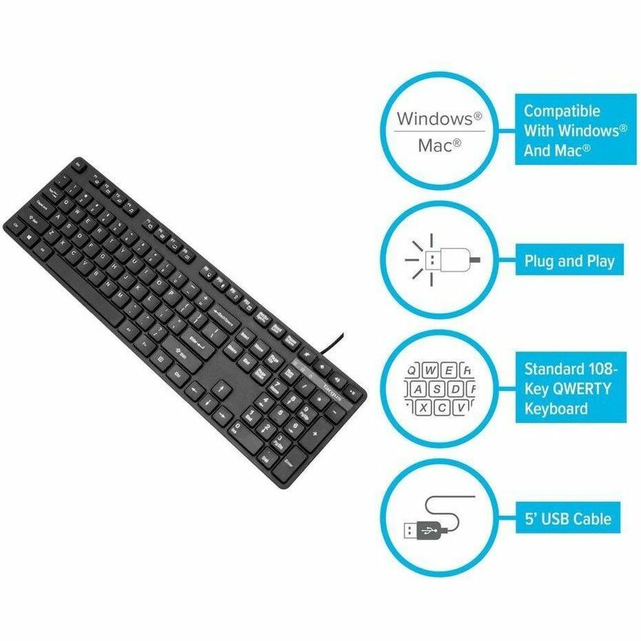 Targus USB Wired Keyboard AKB30US