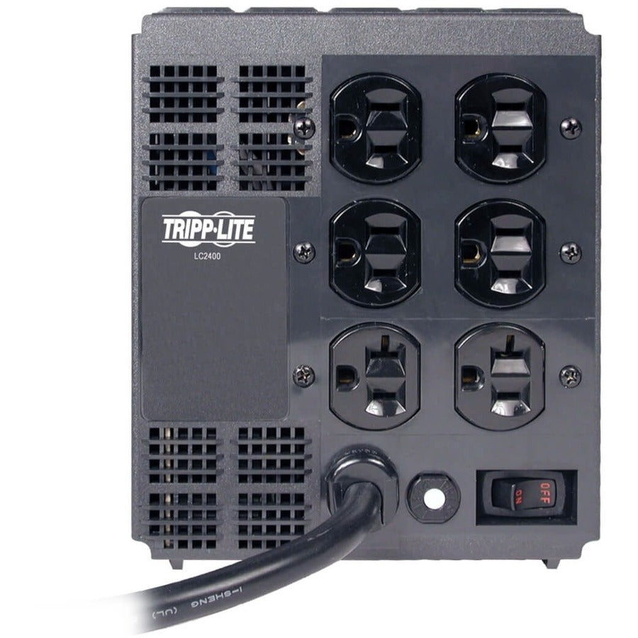 Tripp Lite by Eaton 2400W 120V Power Conditioner with Automatic Voltage Regulation (AVR), AC Surge Protection, 6 Outlets LC2400