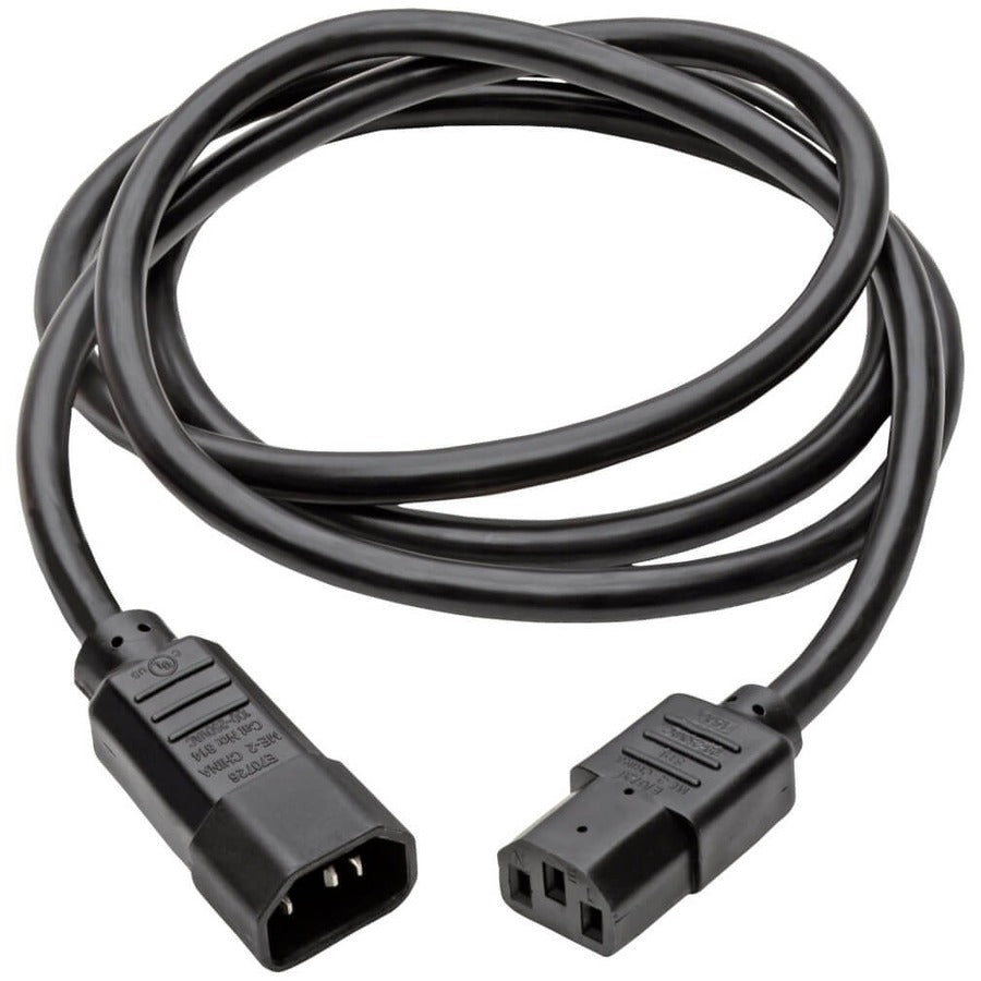 Eaton Tripp Lite Series Heavy-Duty PDU Power Cord, C13 to C14 - 15A, 250V, 14 AWG, 6 ft. (1.83 m), Black P005-006