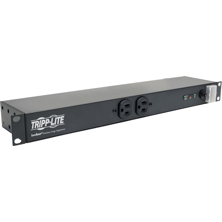 Tripp Lite by Eaton 12 outlet, 15ft cord, 1280 Joules, All-Metal Rackmount Isobar Surge Suppressor IBAR12
