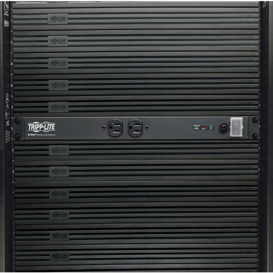 Tripp Lite by Eaton 12 outlet, 15ft cord, 1280 Joules, All-Metal Rackmount Isobar Surge Suppressor IBAR12