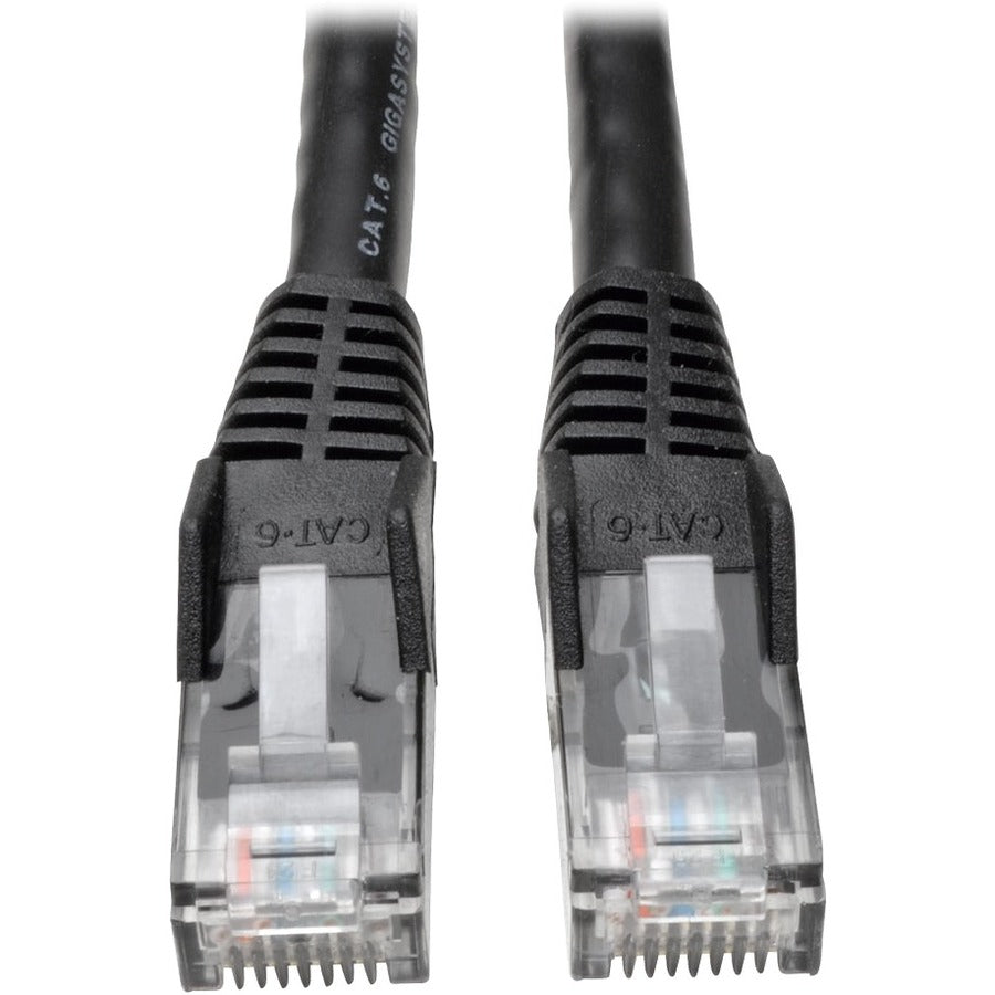 Eaton Tripp Lite Series Cat6 Gigabit Snagless Molded (UTP) Ethernet Cable (RJ45 M/M), PoE, Black, 3 ft. (0.91 m), 50-Piece Bulk Pack N201-003-BK50BP