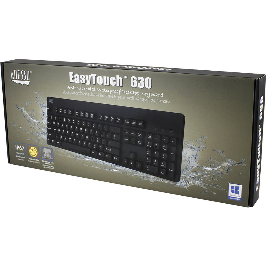 Adesso EasyTouch 630UB - Antimicrobial Waterproof Keyboard AKB-630UB
