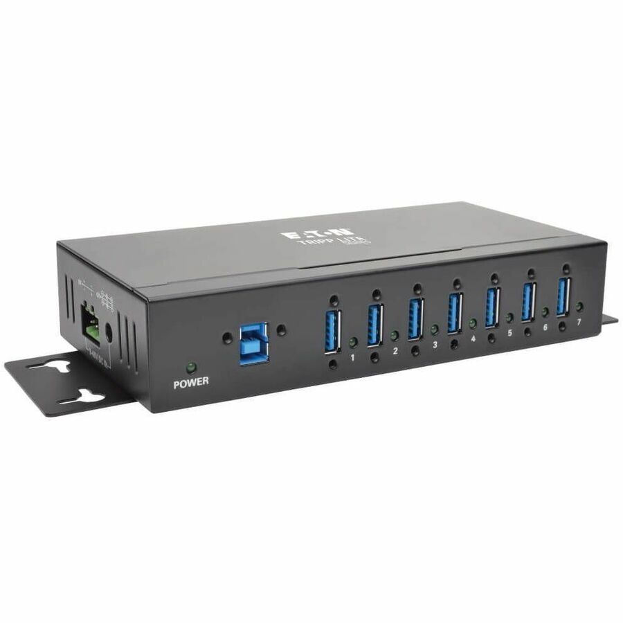 Eaton Tripp Lite Series 7-Port Industrial-Grade USB 3.x (5Gbps) Hub - 20 kV ESD Immunity, Metal Housing, Mountable U360-007-IND