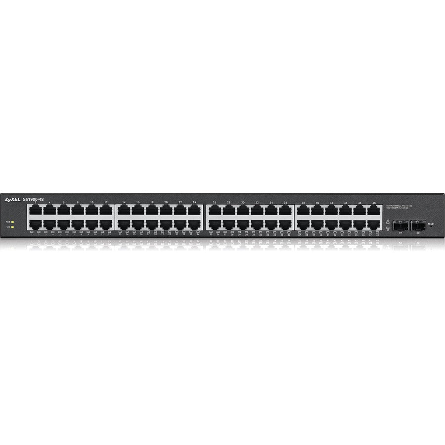 ZyXEL GS1900-48 L2 Web Managed 48-Port GbE Rackmount Switch with 2 SFP, Total 50-Ports GS1900-48