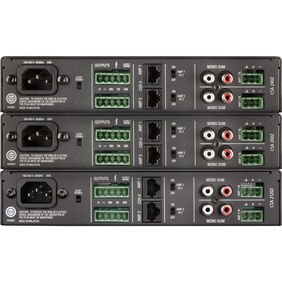 JBL Commercial CSA 240Z Amplifier - 80 W RMS - 2 Channel NCSA240Z-U-US