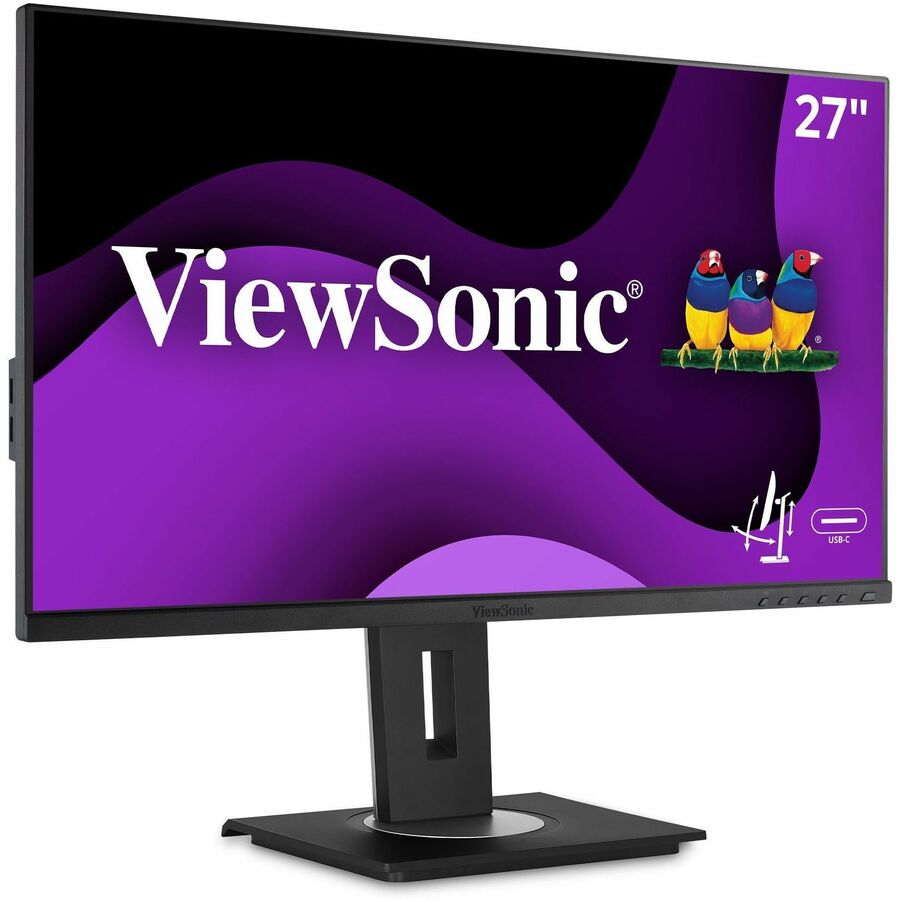 ViewSonic VG2755 27 Inch IPS 1080p Monitor with USB C, HDMI, DisplayPort, VGA and 40 Degree Tilt Ergonomics for Home and Office VG2755