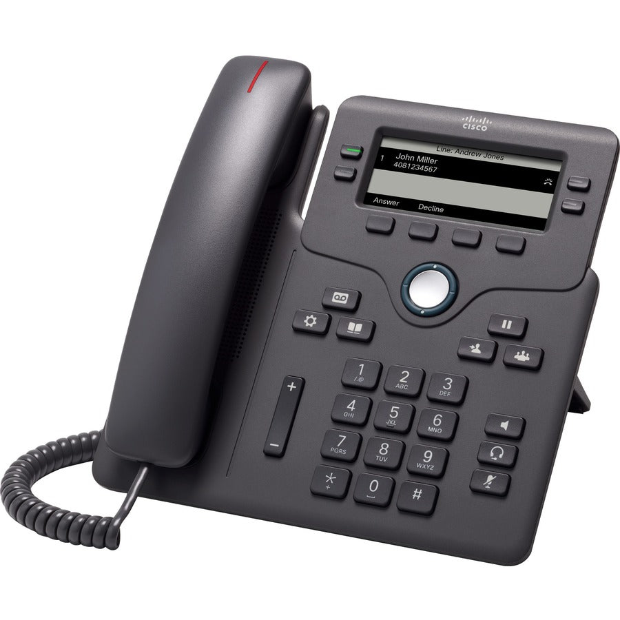 Cisco 6851 IP Phone - Corded - Corded - Wall Mountable, Desktop - Charcoal CP-6851-3PW-NA-K9=
