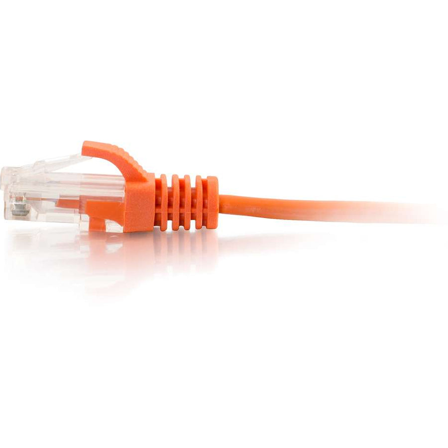 C2G 10ft Cat6 Snagless Unshielded (UTP) Slim Ethernet Cable - Cat6 Network Patch Cable - PoE - Orange 01179
