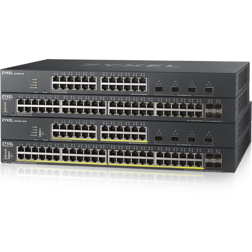 ZYXEL 24-port GbE Smart Managed PoE Switch with 4 SFP+ Uplink XGS1930-28HP