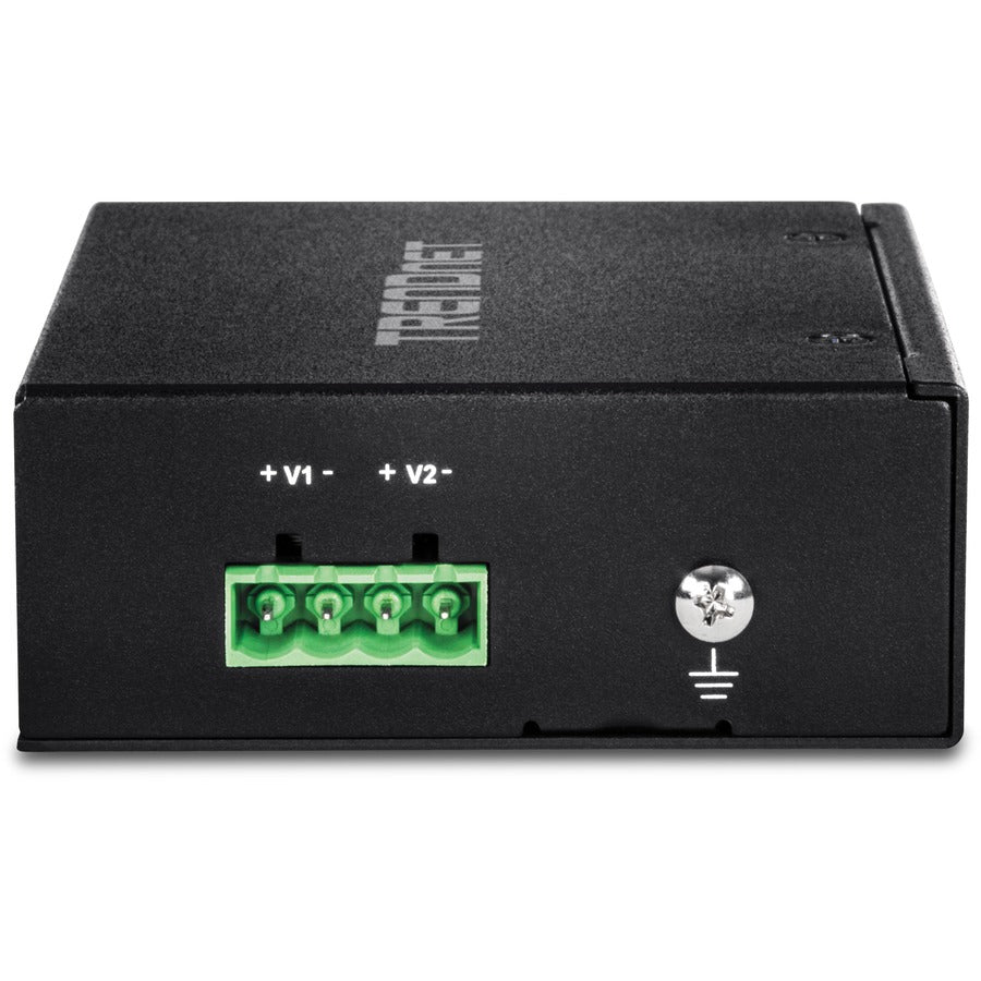 TRENDnet 5-Port Hardened Industrial Unmanaged Gigabit Switch; TI-PG50; 10/100/1000Mbps; DIN-Rail Switch; 4 x Gigabit PoE+ Ports; 1 x Gigabit Port; Gigabit Ethernet Network Switch; Lifetime Protection TI-PG50