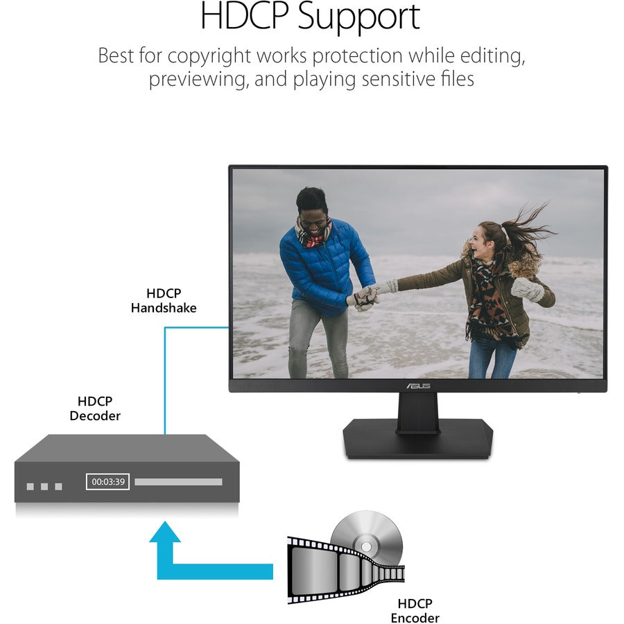 Asus VA24EHE 24" Class Full HD Gaming LCD Monitor - 16:9 - Black VA24EHE