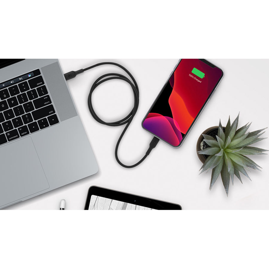 Belkin BoostCharge USB-C to Lightning Cable (1 meter / 3.3 foot, Black) CAA003BT1MBK