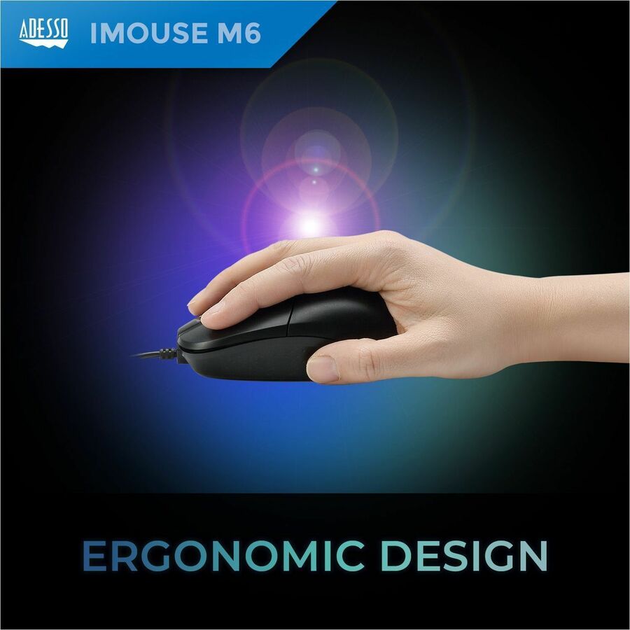 Adesso iMouse M6-TAA - Optical Scroll Mouse (TAA Compliant) IMOUSEM6-TAA