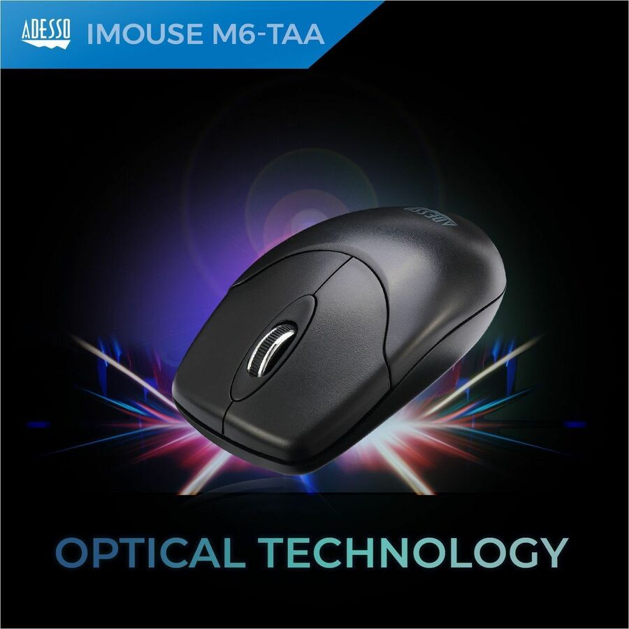 Adesso iMouse M6-TAA - Optical Scroll Mouse (TAA Compliant) IMOUSEM6-TAA