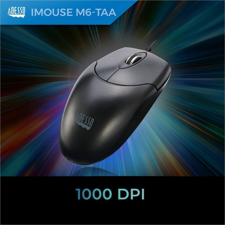 Adesso iMouse M6-TAA - Optical Scroll Mouse (TAA Compliant) IMOUSEM6-TAA