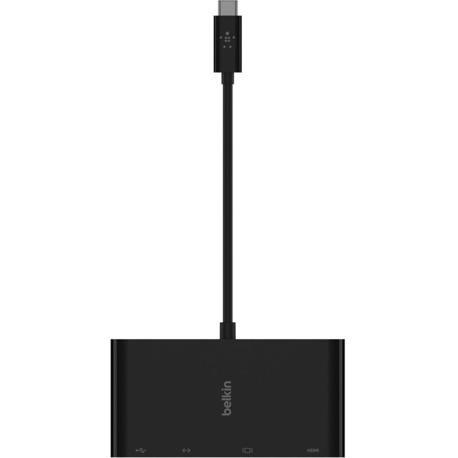 Belkin USB-C Multiport Adapter, USB-C to HDMI - USB A 3.0 - VGA - Ethernet, up 4k Resolution AVC005BTBK