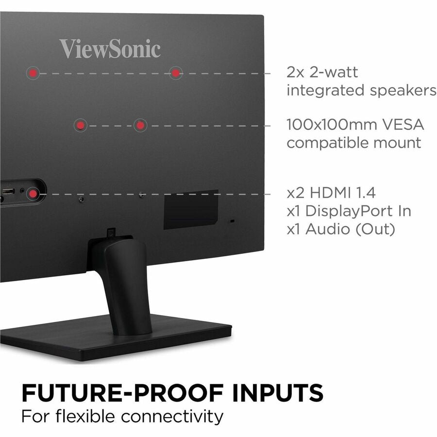ViewSonic VA2715-2K-MHD 27 Inch 1440p LED Monitor with Adaptive Sync, Ultra-Thin Bezels, HDMI and DisplayPort Inputs for Home and Office VA2715-2K-MHD