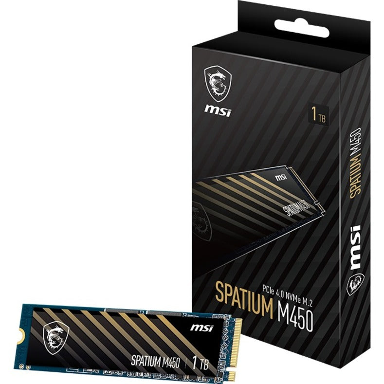 MSI SPATIUM M450 1 TB Solid State Drive - M.2 2280 Internal - PCI Express NVMe (PCI Express NVMe 4.0 x4) SM450N1TB