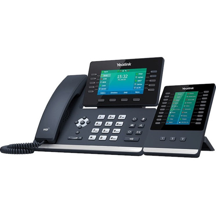 Yealink SIP-T54W IP Phone - Corded/Cordless - Corded/Cordless - Bluetooth, Wi-Fi - Wall Mountable, Desktop - Classic Gray 1301081