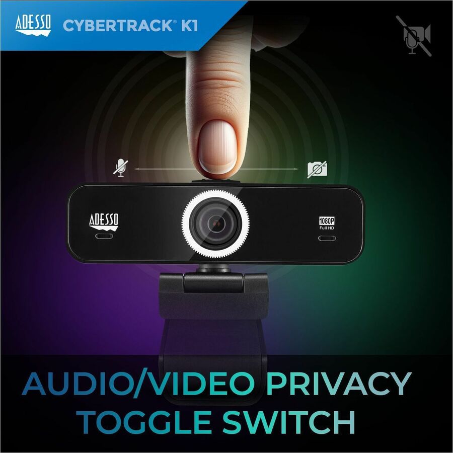 Adesso CyberTrack K1 Webcam - 2.1 Megapixel - 30 fps - USB 2.0 CyberTrack K1
