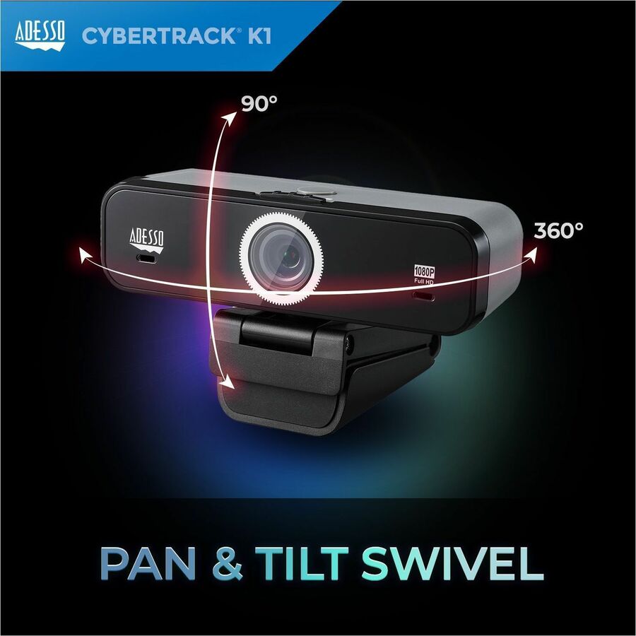 Adesso CyberTrack K1 Webcam - 2.1 Megapixel - 30 fps - USB 2.0 CyberTrack K1