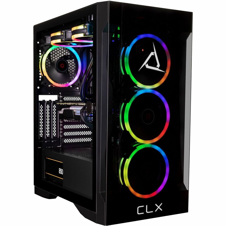 CLX SET Gaming Desktop - Liquid Cooled AMD Ryzen 9 7900X 4.7GHz 12-Core Processor, 32GB DDR5 Memory, GeForce RTX 4070 Ti 12GB GDDR6X Graphics, 1TB SSD, 4TB HDD, WiFi, Windows 11 Home 64-bit TGMSETRTU2C01BM