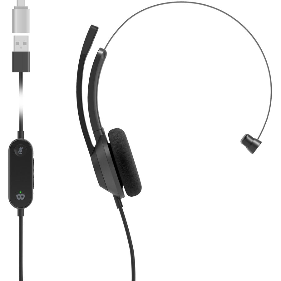 Cisco Headset 321 Wired Single On-Ear Carbon Black USB-A HS-W-321-C-USB