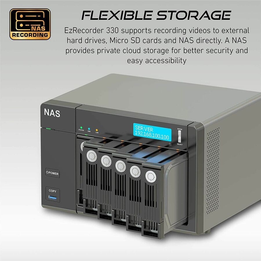 AVerMedia EzRecorder 330 (ER330), Record and Stream without PC, TAA Compliant ER330