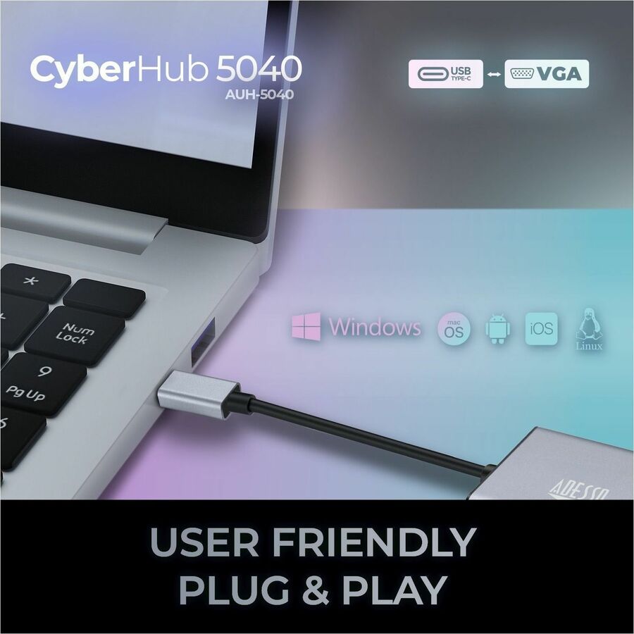 Adesso USB-C to VGA Adapter AUH-5040