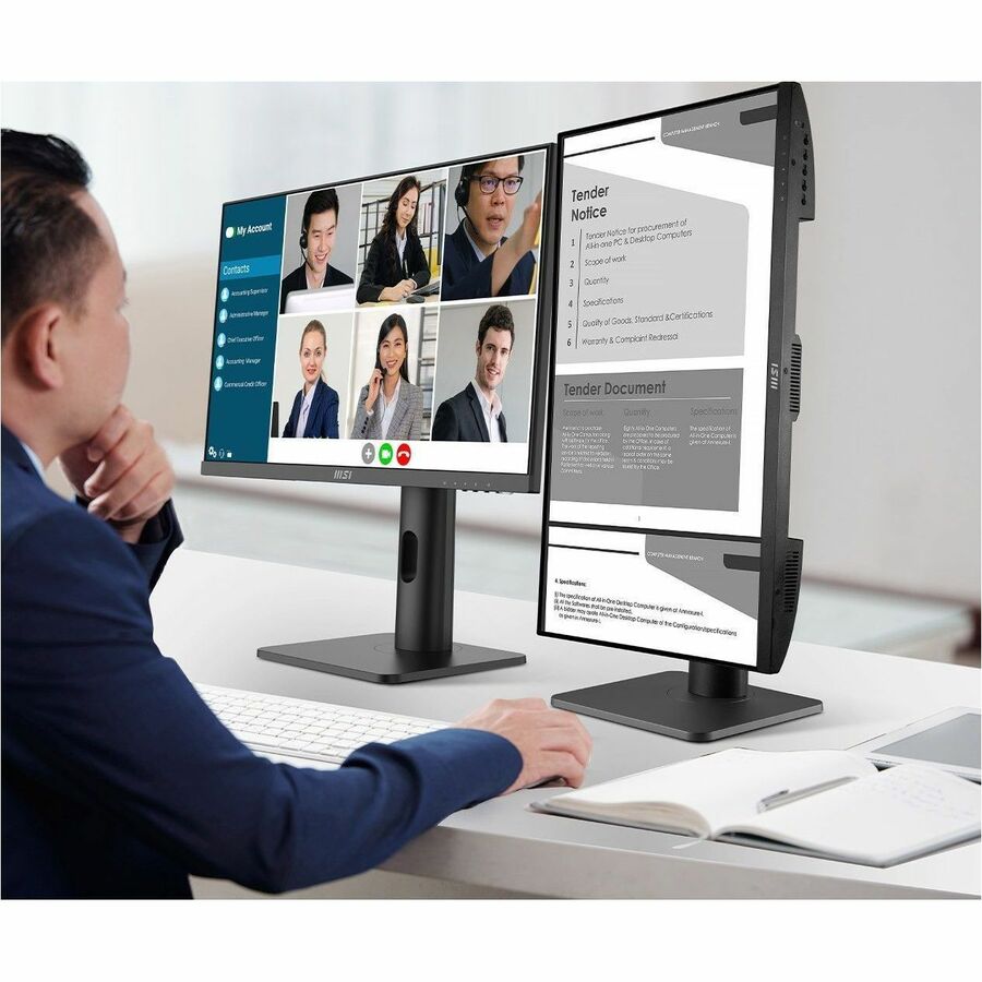 MSI PRO MP243XP 24" Class Full HD LED Monitor - 16:9 - Black PROMP243XP