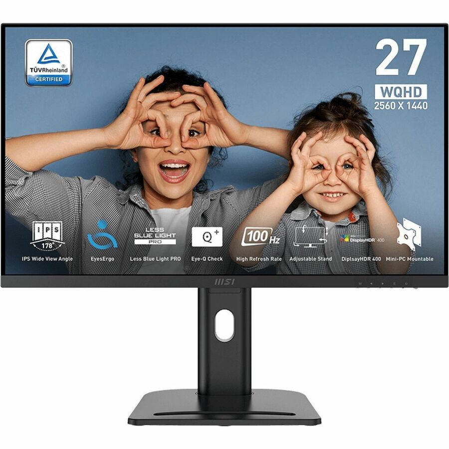 MSI Pro MP273QP E2 27" Class WQHD LED Monitor - 16:9 - Black PROMP273QPE2